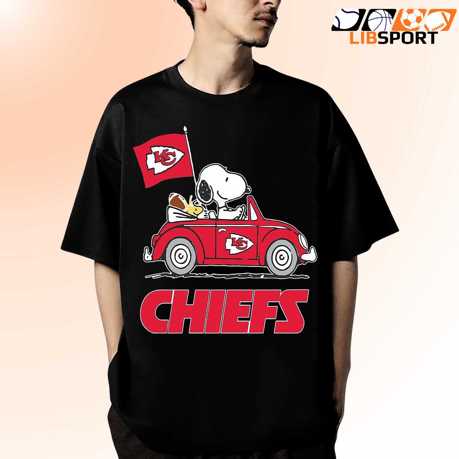 Kansas City Chiefs Snoopy Shirt, Cute Football Fan Tee, Unisex Holiday Gift Merch